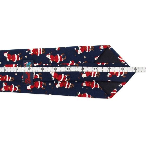 Lot of 2 Vintage 90s Mens Neckties Wide Classic Santa Golfing Hallmark Christmas - Picture 15 of 16